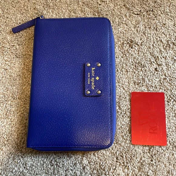Kate Spade large continental wallet Cameron blue - Picture 2 of 4